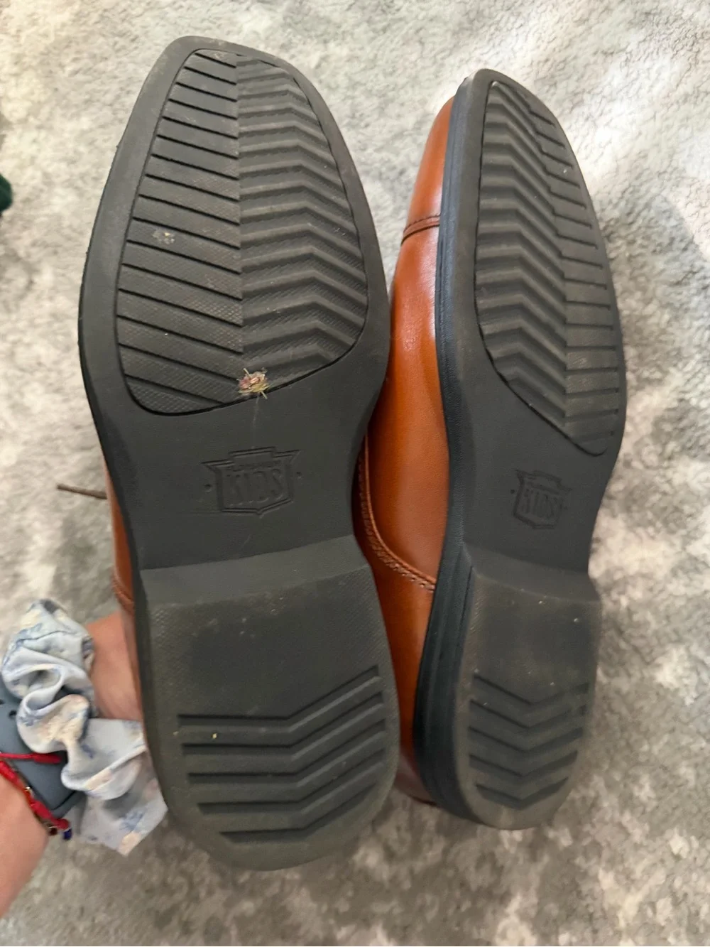Florsheim Boys' Tan Leather Lace-Up Dress Shoes